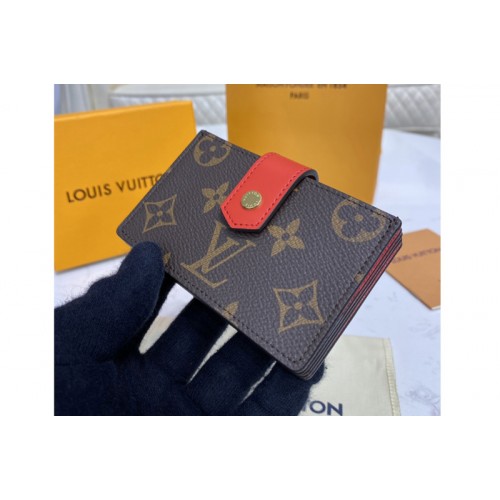 Louis Vuitton M69762 Card Holder in Monogram coated canvas and Red Louis Vuitton M69762 Card Holder in Monogram coated canvas and Red