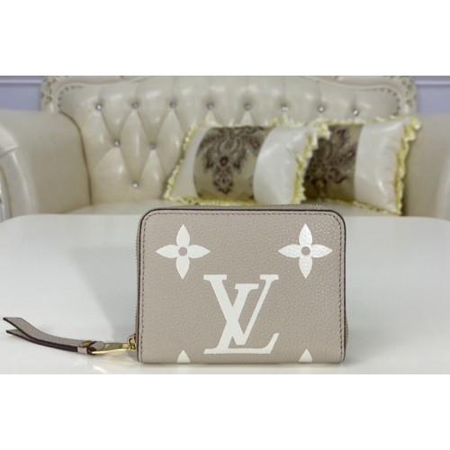 Louis Vuitton M69797 Zippy Coin Purse in Gray Cream Monogram Empreinte leather Louis Vuitton M69797 Zippy Coin Purse in Gray Cream Monogram Empreinte leather