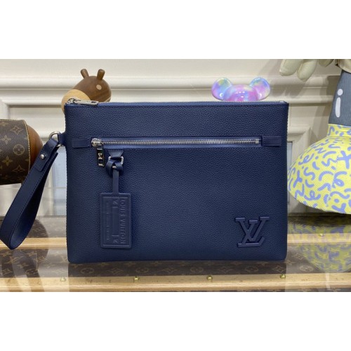 Louis Vuitton M69837 Takeoff Pouch In Navy Blue Cowhide leather