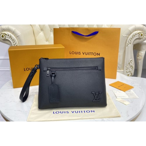 Louis Vuitton M69837 Aerogram iPad Pouch in Black grained calf leather