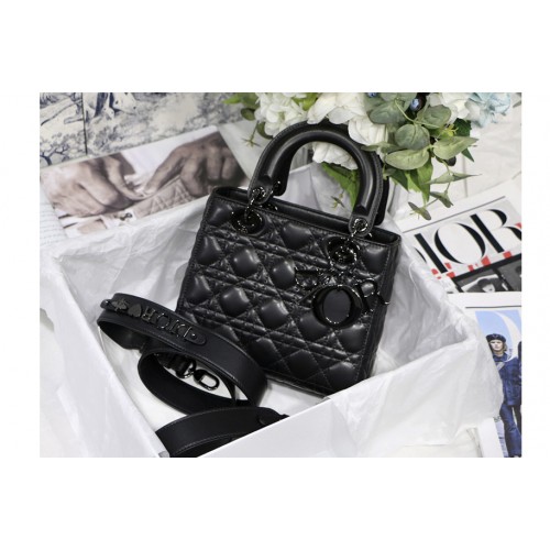 Christian Dior M0538 Small Lady Dior My ABCDior bag on Black Cannage Lambskin