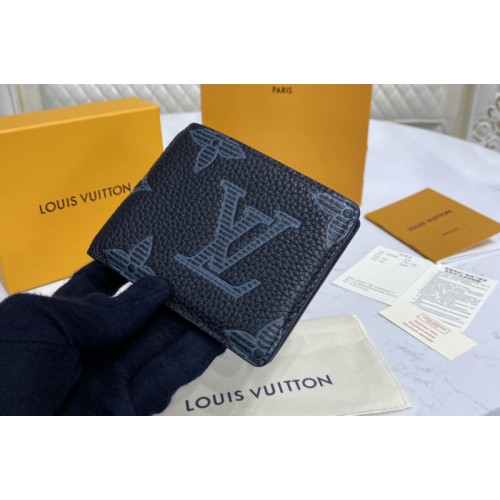 Louis Vuitton M80039 Multiple wallet in Taurillon Shadow leather