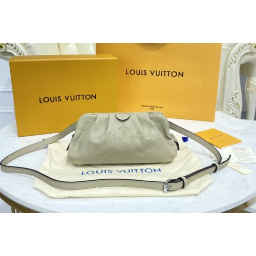 Louis Vuitton M80093 Scala mini pouch in Gray Mahina perforated calf leather