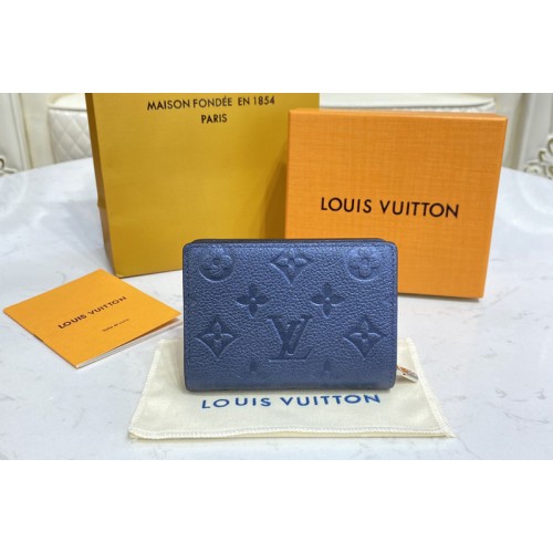 Louis Vuitton M80151 Clea Wallet in Navy Blue Monogram Empreinte leather