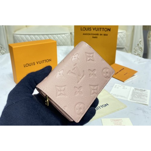 Louis Vuitton M80152 Clea Wallet in Pink Monogram Empreinte Leather