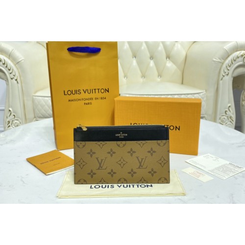 Louis Vuitton M80390 Slim purse in Monogram Reverse coated canvas