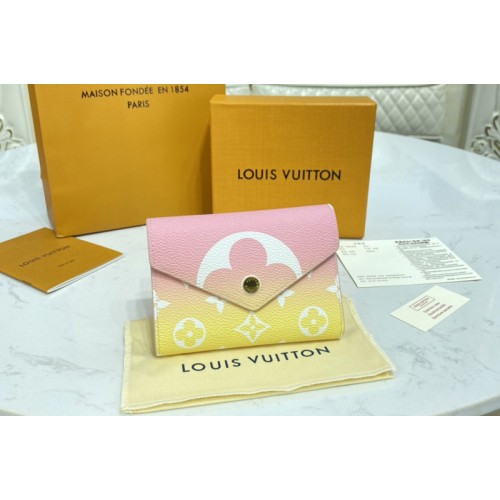 Louis Vuitton M80388 Victorine wallet in Pink Monogram coated canvas Louis Vuitton M80388 Victorine wallet in Pink Monogram coated canvas