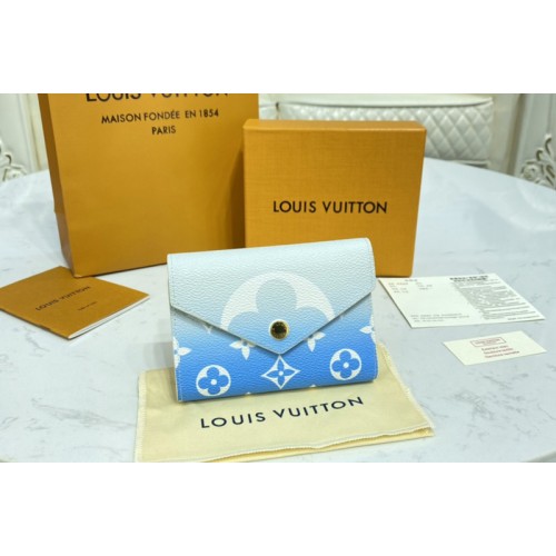 Louis Vuitton M80387 Victorine wallet in Blue Monogram coated canvas