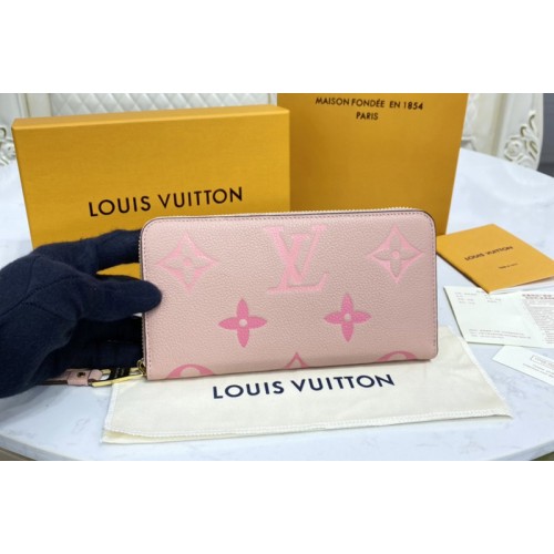 Louis Vuitton M80403 Zippy wallet in Pink Monogram Empreinte leather