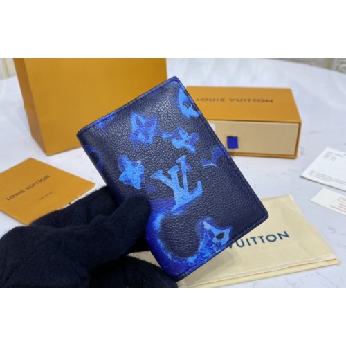 Louis Vuitton M80463 Pocket Organizer wallet in Ink Watercolor Louis Vuitton M80463 Pocket Organizer wallet in Ink Watercolor
