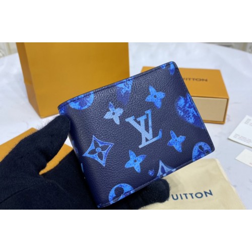 Louis Vuitton M80464 Slender Wallet in Ink Watercolor Louis Vuitton M80464 Slender Wallet in Ink Watercolor