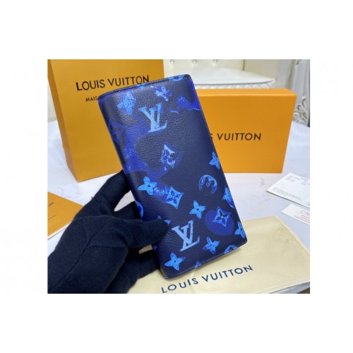 Louis Vuitton M80465 Brazza Wallet in Ink Watercolor Louis Vuitton M80465 Brazza Wallet in Ink Watercolor