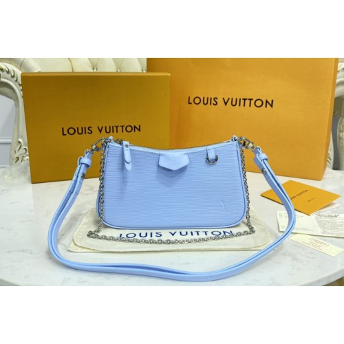 Louis Vuitton M80480 Easy Pouch on Strap in Blue Epi leather