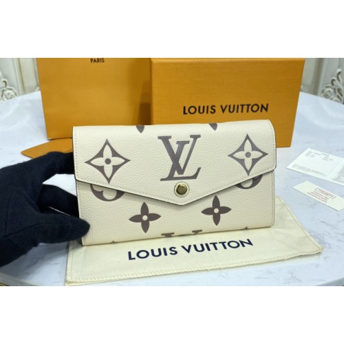 Louis Vuitton M80496 Sarah wallet in Cream Monogram Empreinte leather