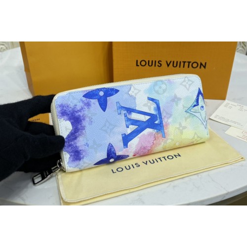 Louis Vuitton M80499 Zippy Vertical Wallet in Monogram Watercolor Multico coated canvas Louis Vuitton M80499 Zippy Vertical Wallet in Monogram Watercolor Multico coated canvas