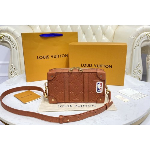 Louis Vuitton M80549 LVXNBA Soft Trunk Wearable Wallet in Brown Ball Grain leather