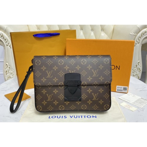 Louis Vuitton M80560 S Lock A4 Pouch in Monogram Macassar canvas Louis Vuitton M80560 S Lock A4 Pouch in Monogram Macassar canvas