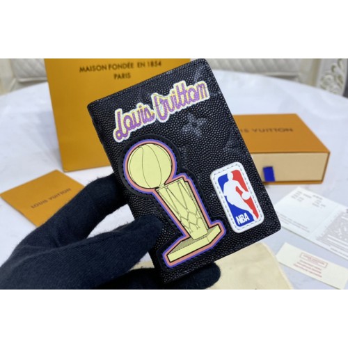 Louis Vuitton M80615 LVXNBA Pocket Organizer Wallet in Black Cowhide leather Louis Vuitton M80615 LVXNBA Pocket Organizer Wallet in Black Cowhide leather