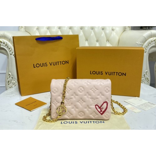 Louis Vuitton M80742 Pochette Coussin bag in Pink Monogram-embossed lambskin