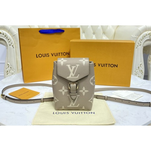 Louis Vuitton M45764 Tiny Backpack in Gray Monogram Empreinte Leather Louis Vuitton M45764 Tiny Backpack in Gray Monogram Empreinte Leather