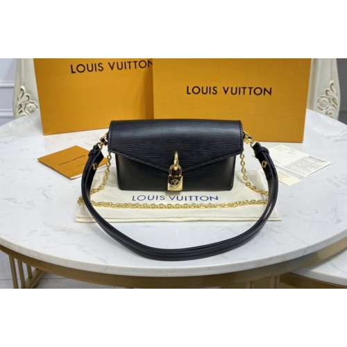 Louis Vuitton M80819 Padlock on Strap bag in Black Epi Leather