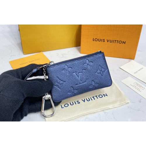 Louis Vuitton M80900 Key Pouch in Navy Blue Monogram Empreinte leather