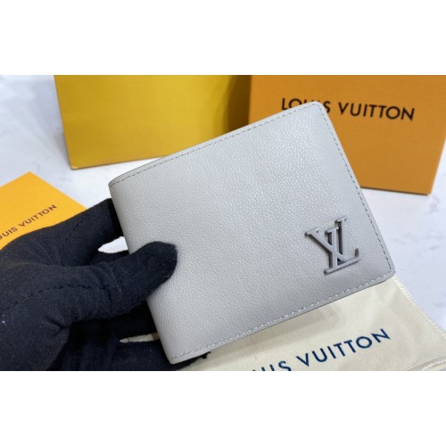 Louis Vuitton M81026 Multiple wallet Gray Aerogram cowhide leather Louis Vuitton M81026 Multiple wallet Gray Aerogram cowhide leather