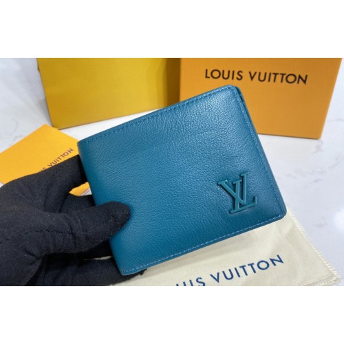 Louis Vuitton M81026 Multiple wallet Blue Aerogram cowhide leather Louis Vuitton M81026 Multiple wallet Blue Aerogram cowhide leather