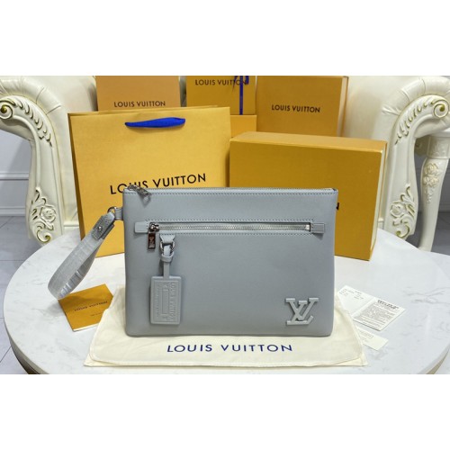 Louis Vuitton M81029 Pochette iPad Pouch in Grey Aerogram cowhide leather Louis Vuitton M81029 Pochette iPad Pouch in Grey Aerogram cowhide leather