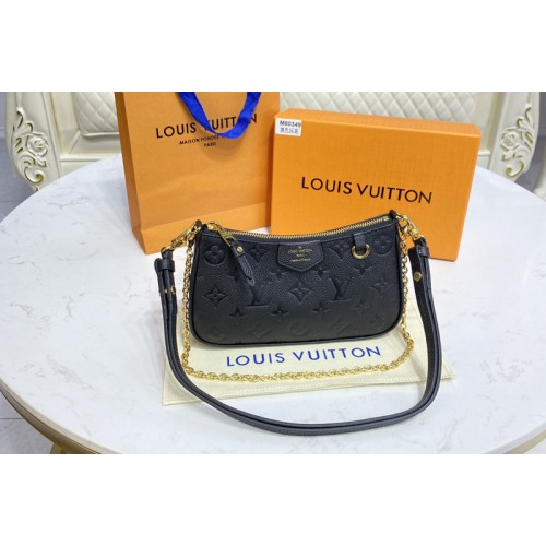 Louis Vuitton M80349 Easy Pouch On Strap in Black Monogram Empreinte leather Louis Vuitton M80349 Easy Pouch On Strap in Black Monogram Empreinte leather