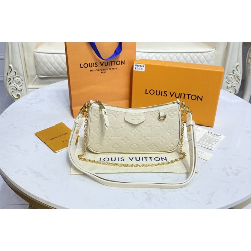 Louis Vuitton M81066 Easy Pouch On Strap in White Monogram Empreinte leather