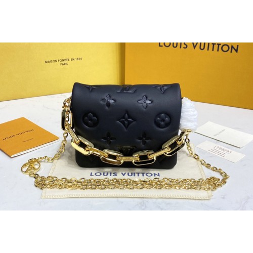 Louis Vuitton M81125 Coussin Beltbag Bag in Black Monogram-embossed puffy lambskin