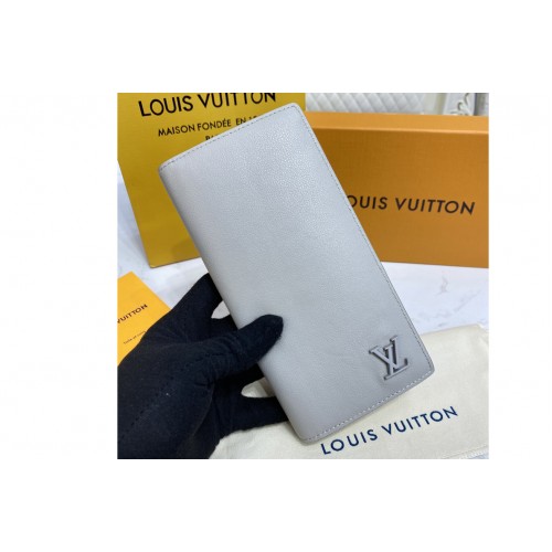 Louis Vuitton M81153 Brazza wallet in Gray Aerogram cowhide leather