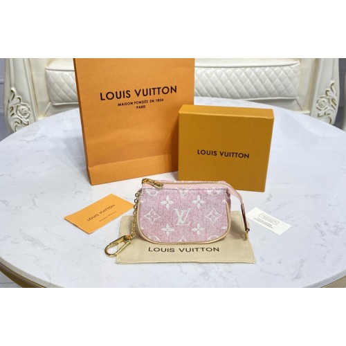 Louis Vuitton M81176 Micro Pochette Accessoires in Pink Monogram jacquard denim Louis Vuitton M81176 Micro Pochette Accessoires in Pink Monogram jacquard denim