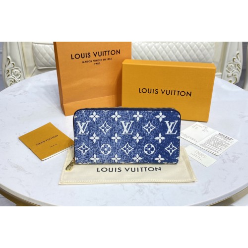 Louis Vuitton M81226 Zippy wallet in Navy Blue Monogram jacquard denim Louis Vuitton M81226 Zippy wallet in Navy Blue Monogram jacquard denim