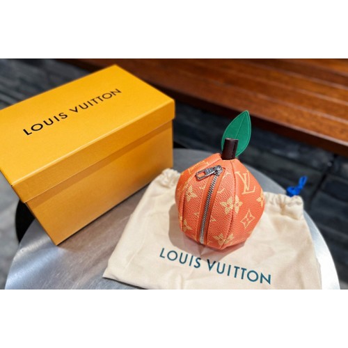 Louis Vuitton M81245 Orange Pouch in Orange Monogram coated canvas Louis Vuitton M81245 Orange Pouch in Orange Monogram coated canvas