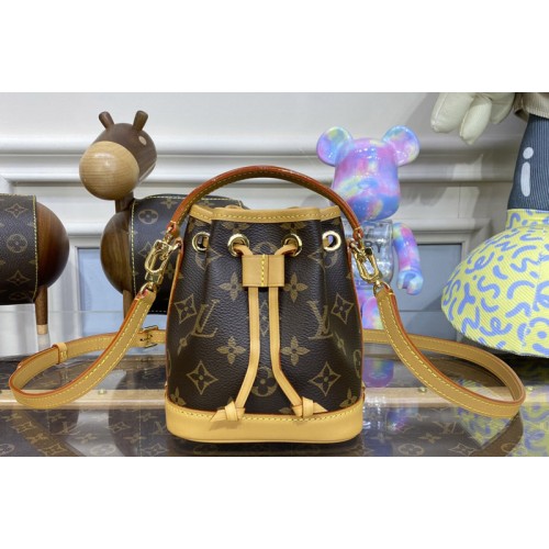 Louis Vuitton M81266 Nano Noe Bucket Bag in Monogram coated canvas Louis Vuitton M81266 Nano Noe Bucket Bag in Monogram coated canvas