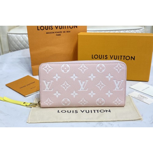Louis Vuitton M81279 Zippy wallet on Pink Beige Yellow Monogram Empreinte leather