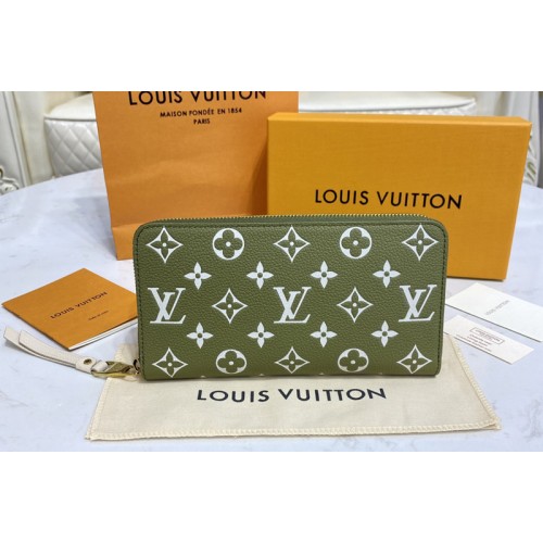 Louis Vuitton M81280 Zippy wallet on Khaki Beige Cream Monogram Empreinte leather Louis Vuitton M81280 Zippy wallet on Khaki Beige Cream Monogram Empreinte leather