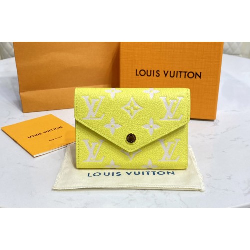 Louis Vuitton M81428 Victorine wallet in Yellow Monogram Empreinte Leather