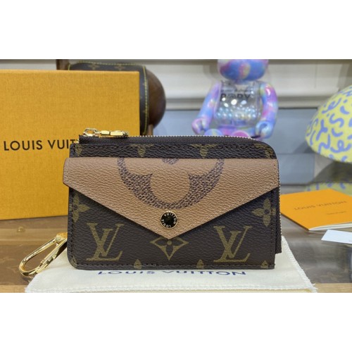 Louis Vuitton M81303 Card Holder Recto Verso Wallet in Monogram and Monogram Reverse canvas