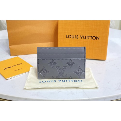 Louis Vuitton M81022 Card Holder in Gray Monogram Empreinte leather