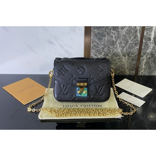 Louis Vuitton M81390 Micro Metis Bag on Black Monogram Empreinte leather