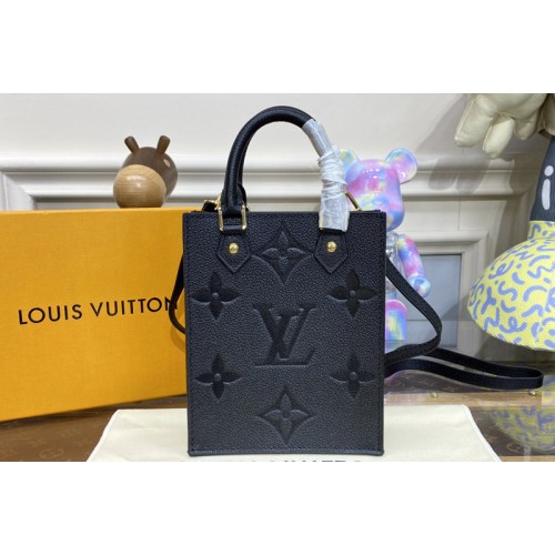 Louis Vuitton M81417 Petit Sac Plat bag in Black Monogram Empreinte embossed supple grained cowhide leather Louis Vuitton M81417 Petit Sac Plat bag in Black Monogram Empreinte embossed supple grained cowhide leather
