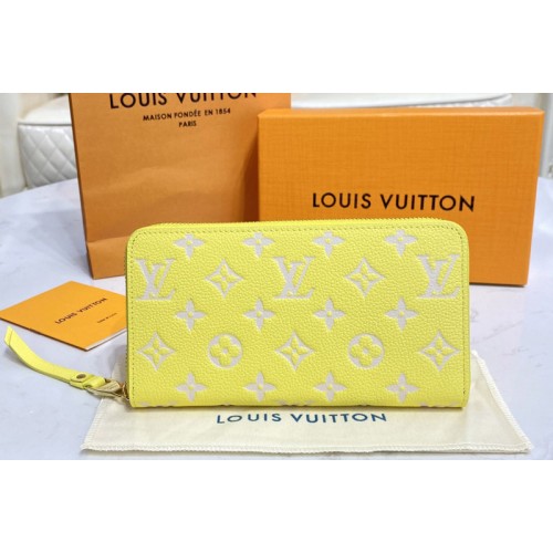 Louis Vuitton M81427 Zippy wallet in Yellow Monogram Empreinte Leather Louis Vuitton M81427 Zippy wallet in Yellow Monogram Empreinte Leather