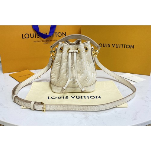 Louis Vuitton M81463 Nano Noe Bucket Bag in Beige Monogram Empreinte leather