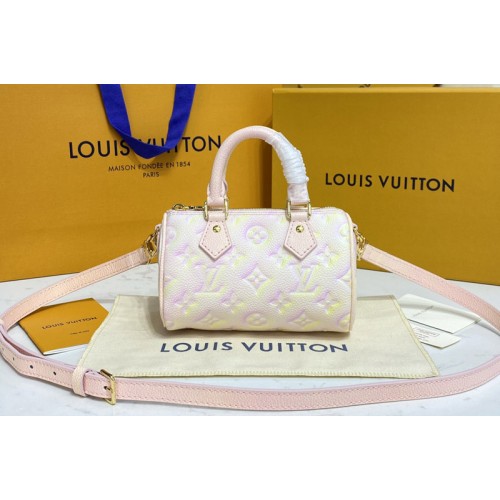 Louis Vuitton M81508 Nano Speedy Bag in Pink Monogram Empreinte leather Louis Vuitton M81508 Nano Speedy Bag in Pink Monogram Empreinte leather