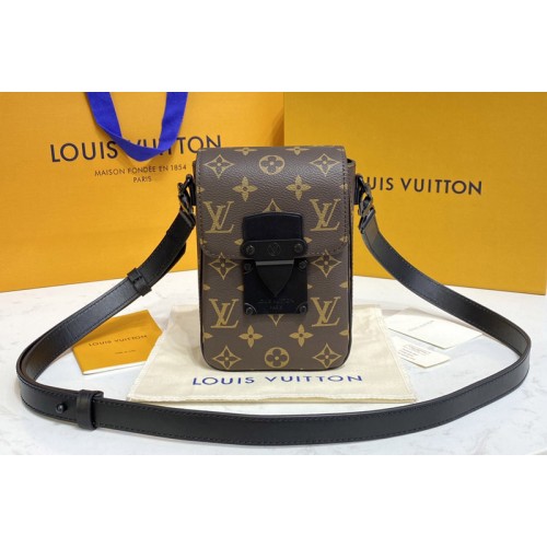 Louis Vuitton M81522 S-Lock Vertical wearable wallet in Monogram Macassar coated canvas and black cowhide leather
