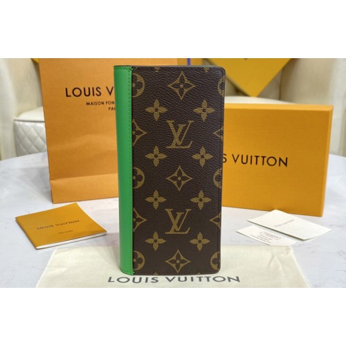 Louis Vuitton M81538 Brazza wallet in Monogram Macassar coated canvas With Green Louis Vuitton M81538 Brazza wallet in Monogram Macassar coated canvas With Green