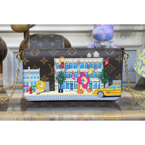 Louis Vuitton M81762 Felicie Pochette Bag in Yellow Monogram coated canvas Louis Vuitton M81762 Felicie Pochette Bag in Yellow Monogram coated canvas